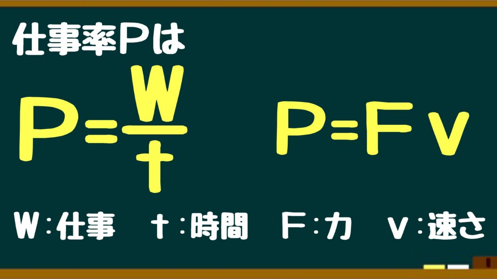 仕事率の公式はいらない 意味を知るのが1番の近道 イメージ重視の物理基礎