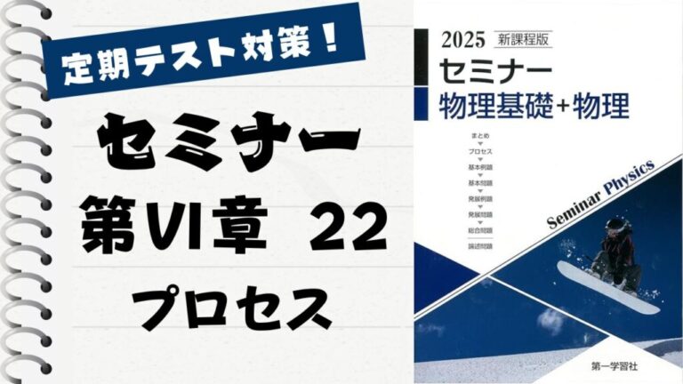2025 セミナー物理、セミナー物理基礎+物理問題集デジタルデータ DVD セミナー物理基礎＋物理2025」徹底解説！【第 Ⅵ 章 22】プロセス